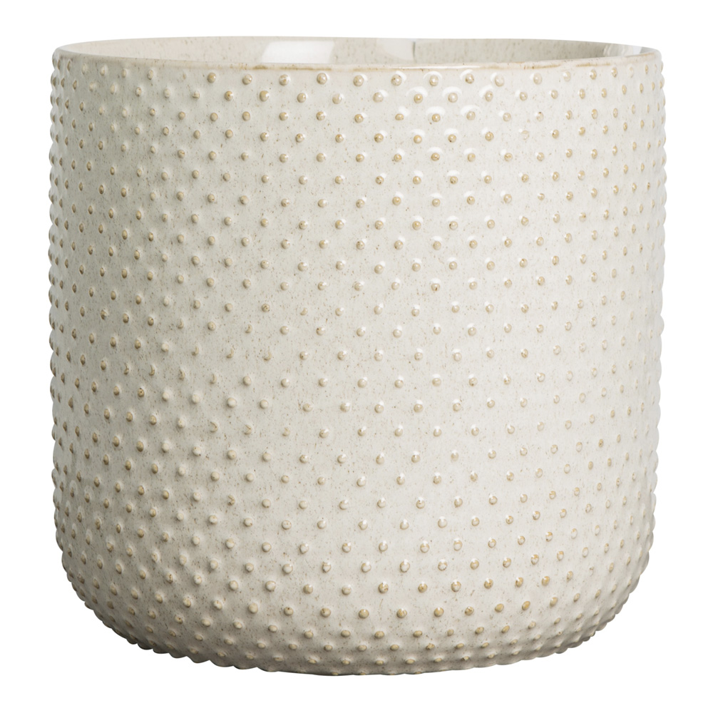 Byon - Mildred Kukkaruukku pilkullinen 24x24 cm Valkoinen