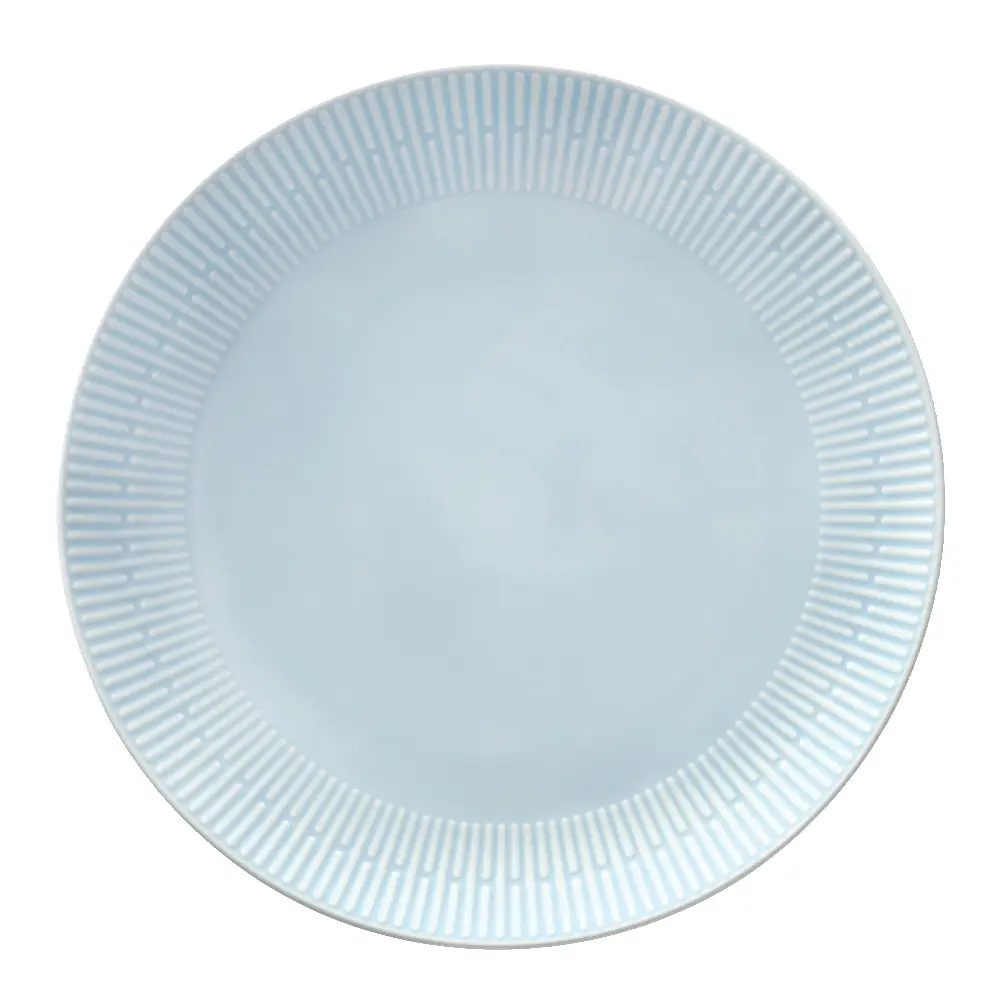 Relief tallerken 27 cm lys blå