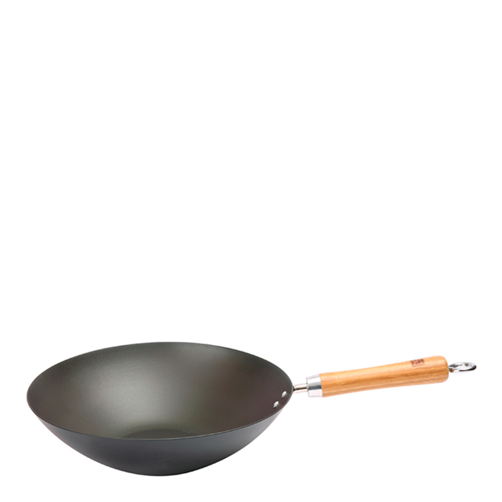 Läs mer om Dexam - School of Wok Wokpanna 30 cm med bambuhandtag Svart