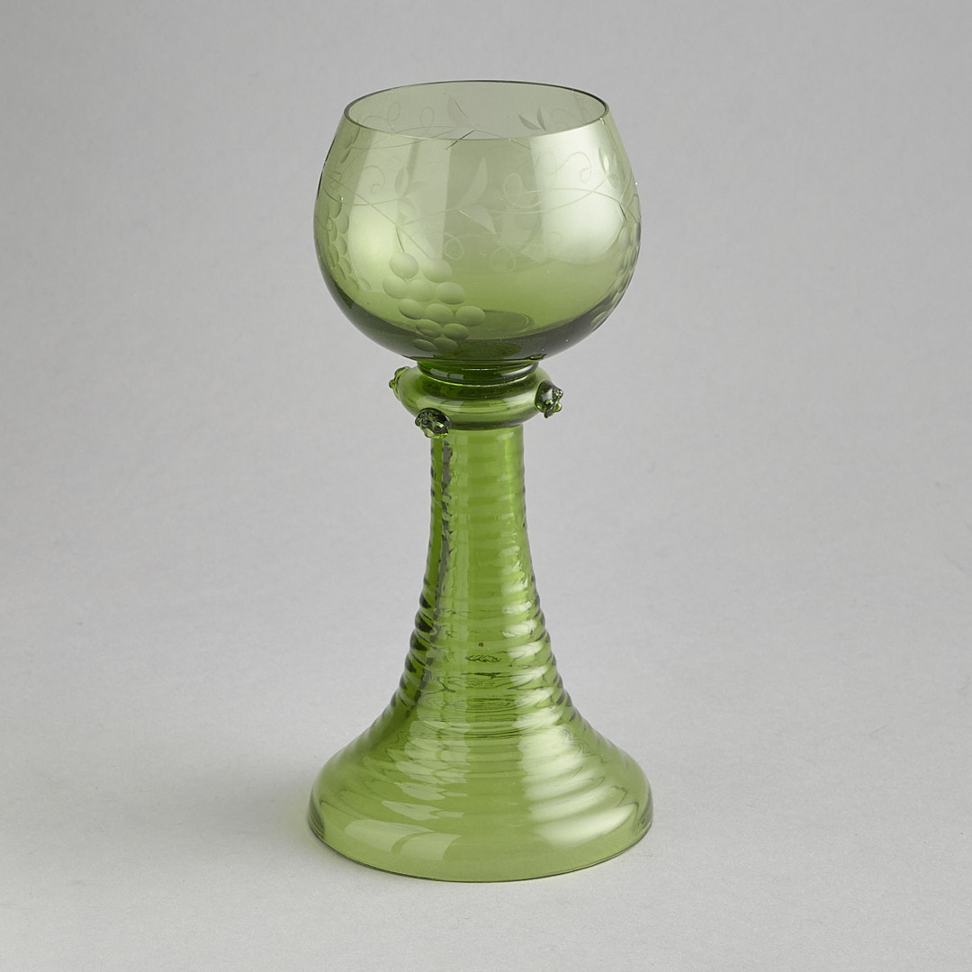 Läs mer om Vintage - 6 st Remmare i grönt glas