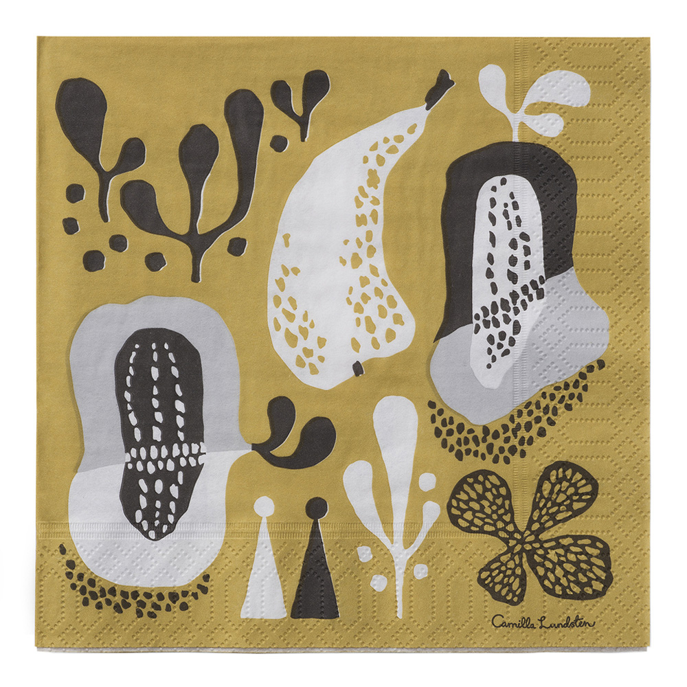 Littlephant - Littlephant Servett Pear 16,5x16,5 cm Gul