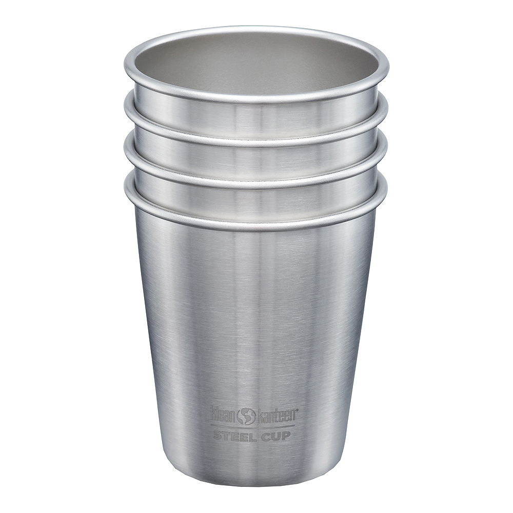 Klean Kanteen – Steel Cup Mugg 296 ml 4-pack Borstat stål