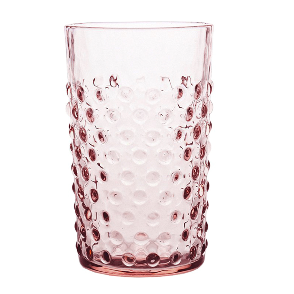 Klimchi - Hobnail glass 20 cl rosaline