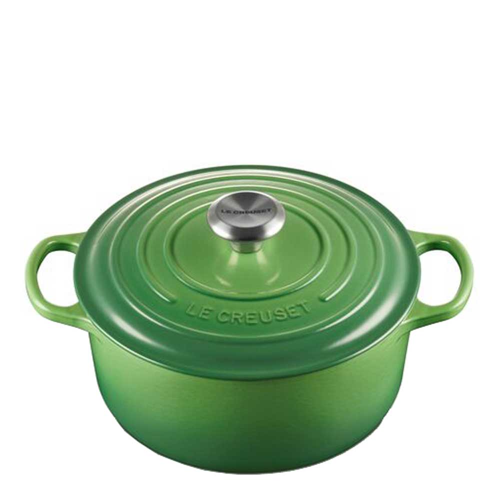 Läs mer om Le Creuset - Signature Gjutjärnsgryta rund 24 cm 4,2 L Bamboo