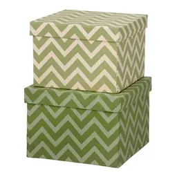 Bungalow Duo Boxes Säilytyslaatikko 2 osaa Wiggy/Leaf Green 