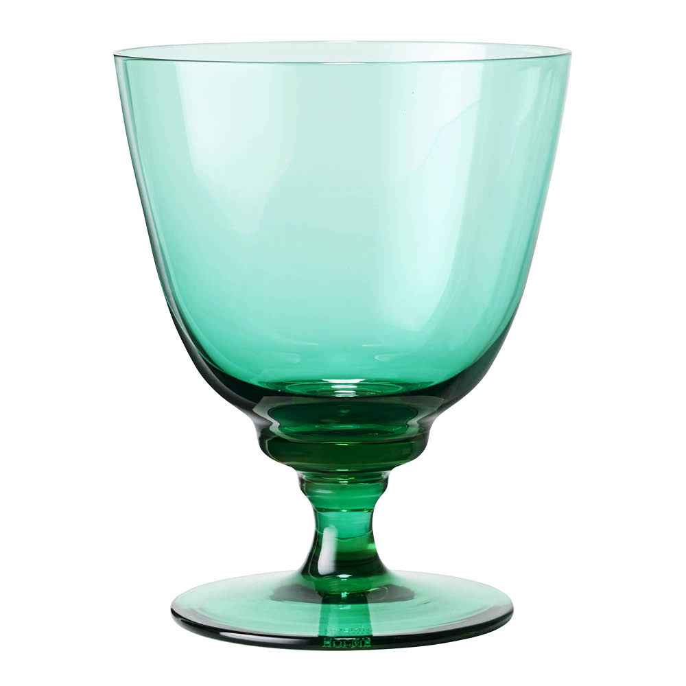 Holmegaard - Flow Glas på fot 35 cl Emerald Green