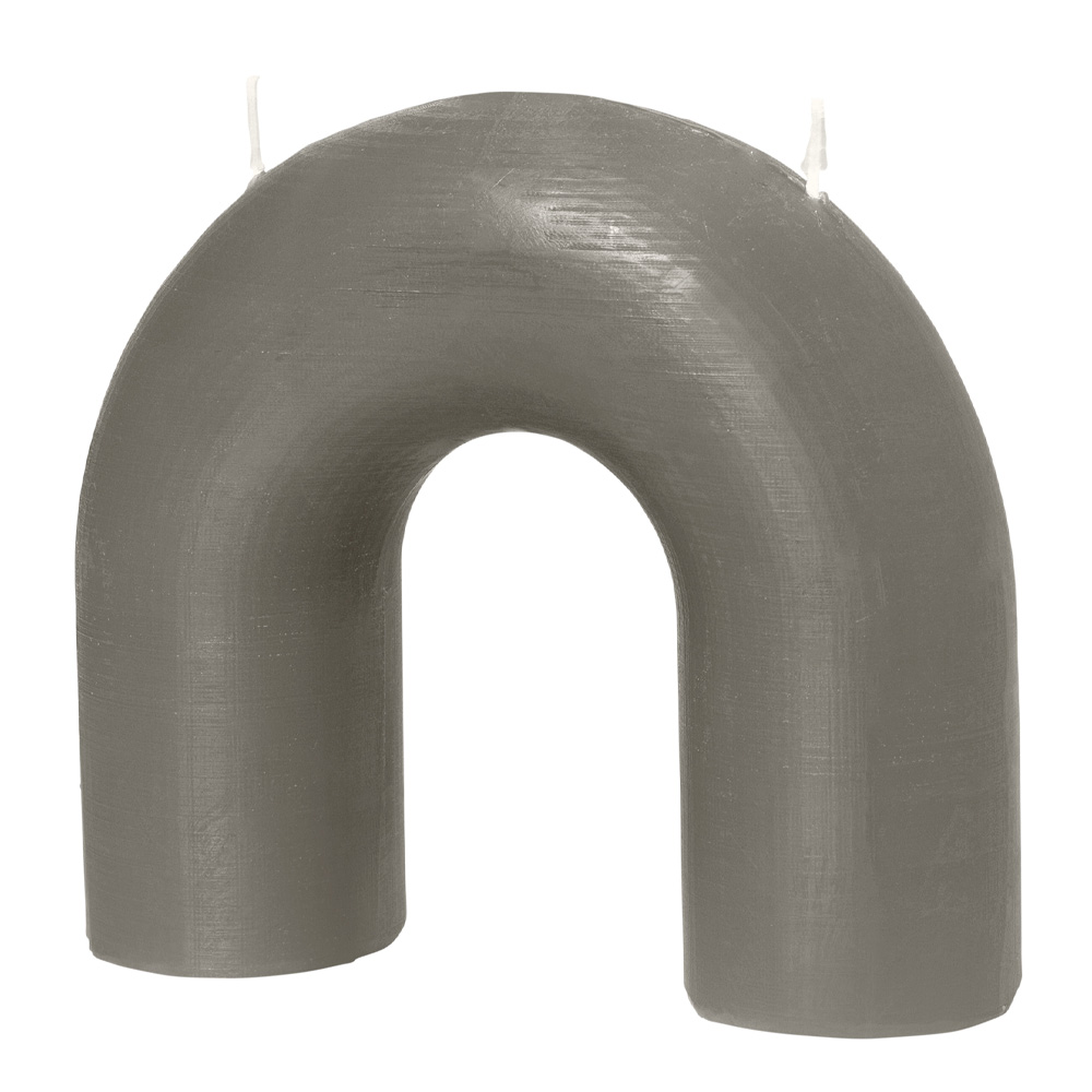 Broste Copenhagen - Bend Ljus 14,5 cm  Varmgrå