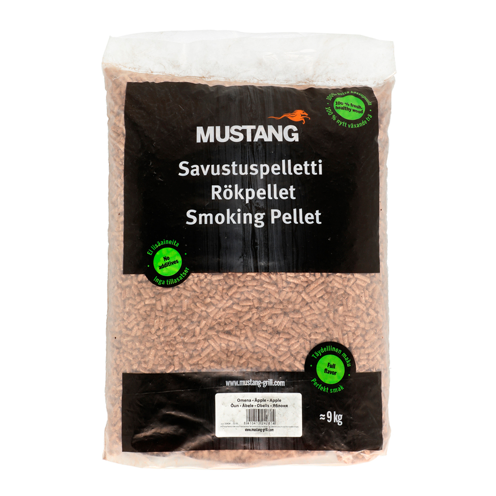 Läs mer om MUSTANG - Rökpellets Äpple 9 kg