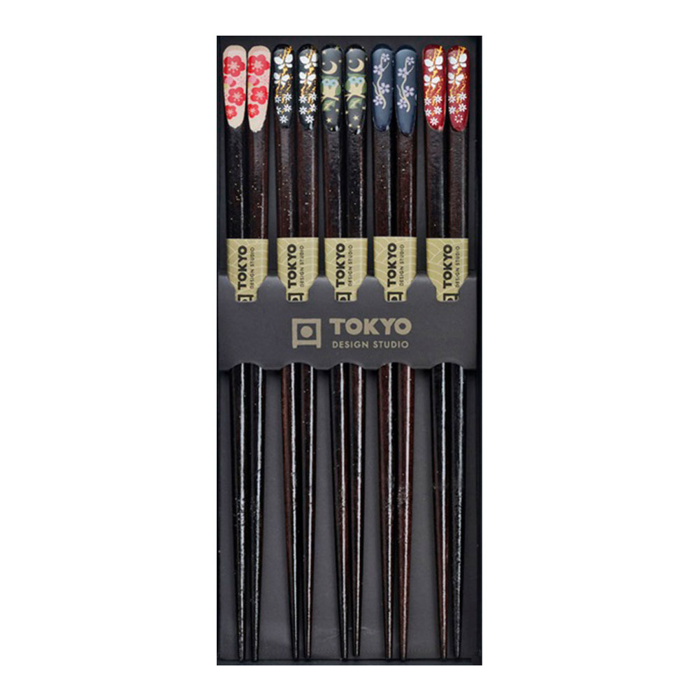 Läs mer om Tokyo Design Studio - Ätpinnar Chopstick 5-pack Nippon floral