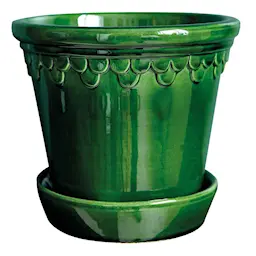 Bergs Potter Köpenhavner Kruka/fat 14 cm Grön emerald