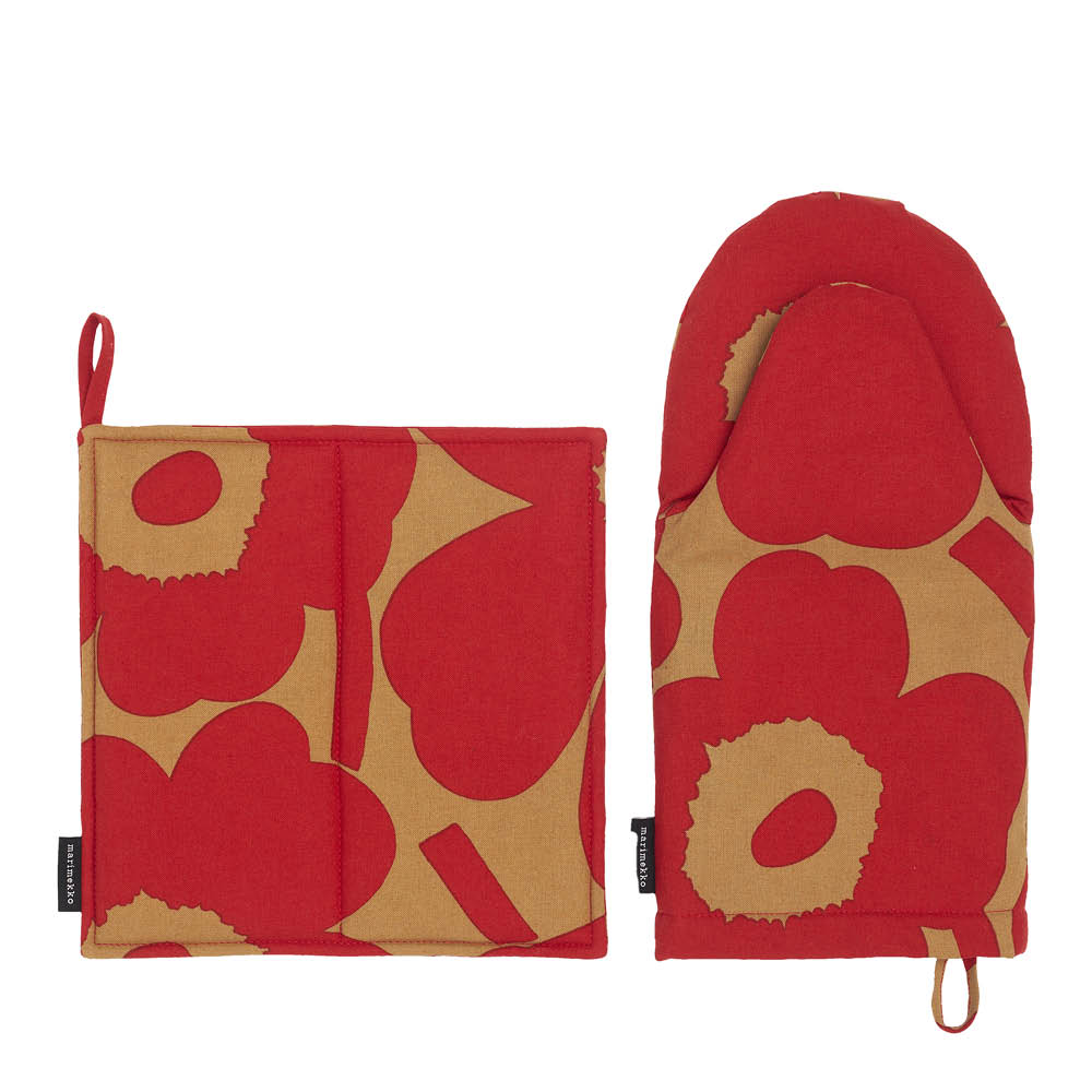 Marimekko - Pieni Unikko kjøkkentekstilsett