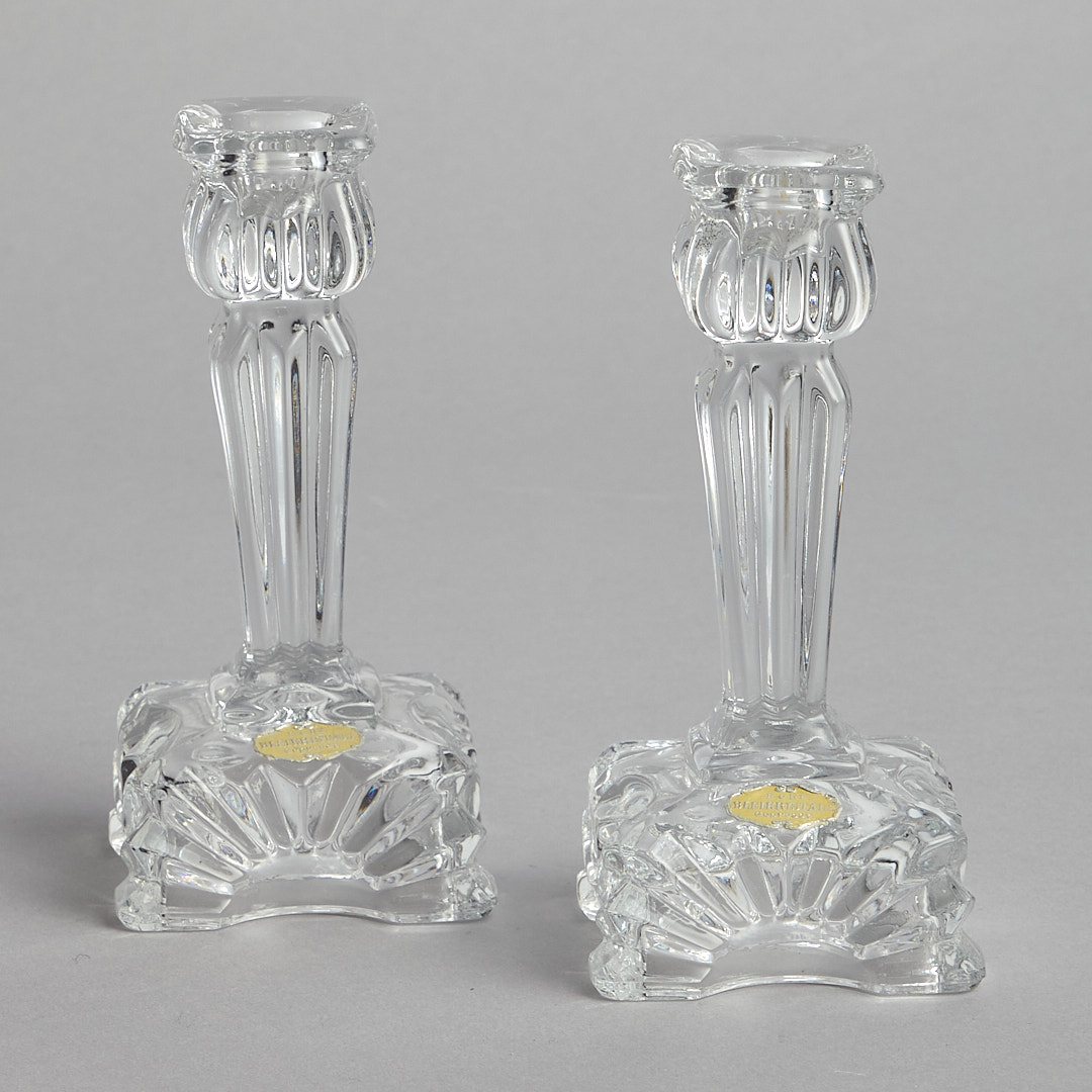 Läs mer om Vintage - SÅLD Ljusstakar i Kristall 2 st