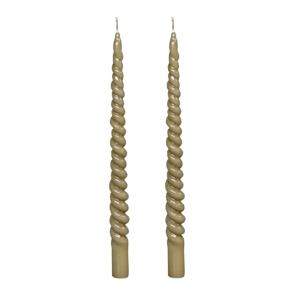 Lys Vridde Lakk 29 cm 2-pk Sand