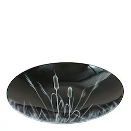 Nybro Crystal Kaveldun fat 39 cm svart