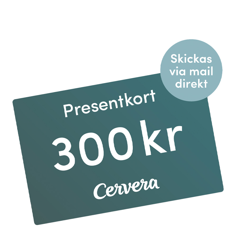 Cervera – Presentkort 300 kr Digitalt