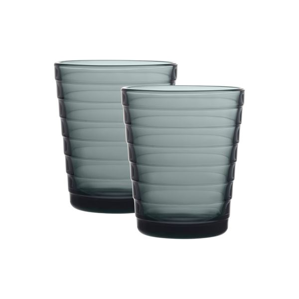 Iittala - Aino Aalto glass 22 cl 2 stk mørk grå