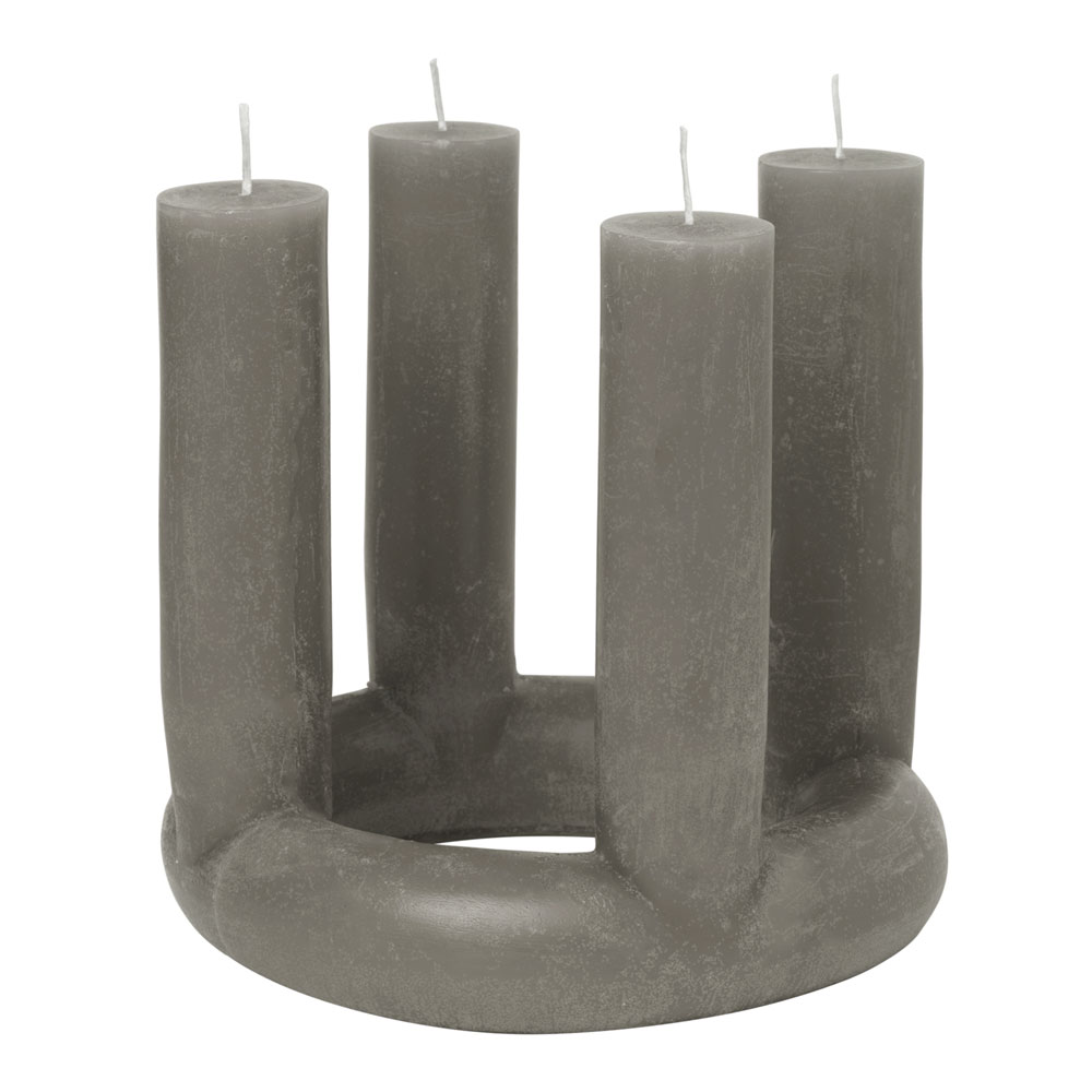 Broste Copenhagen - Lucille Adventsljus 18 cm Mörkgrå