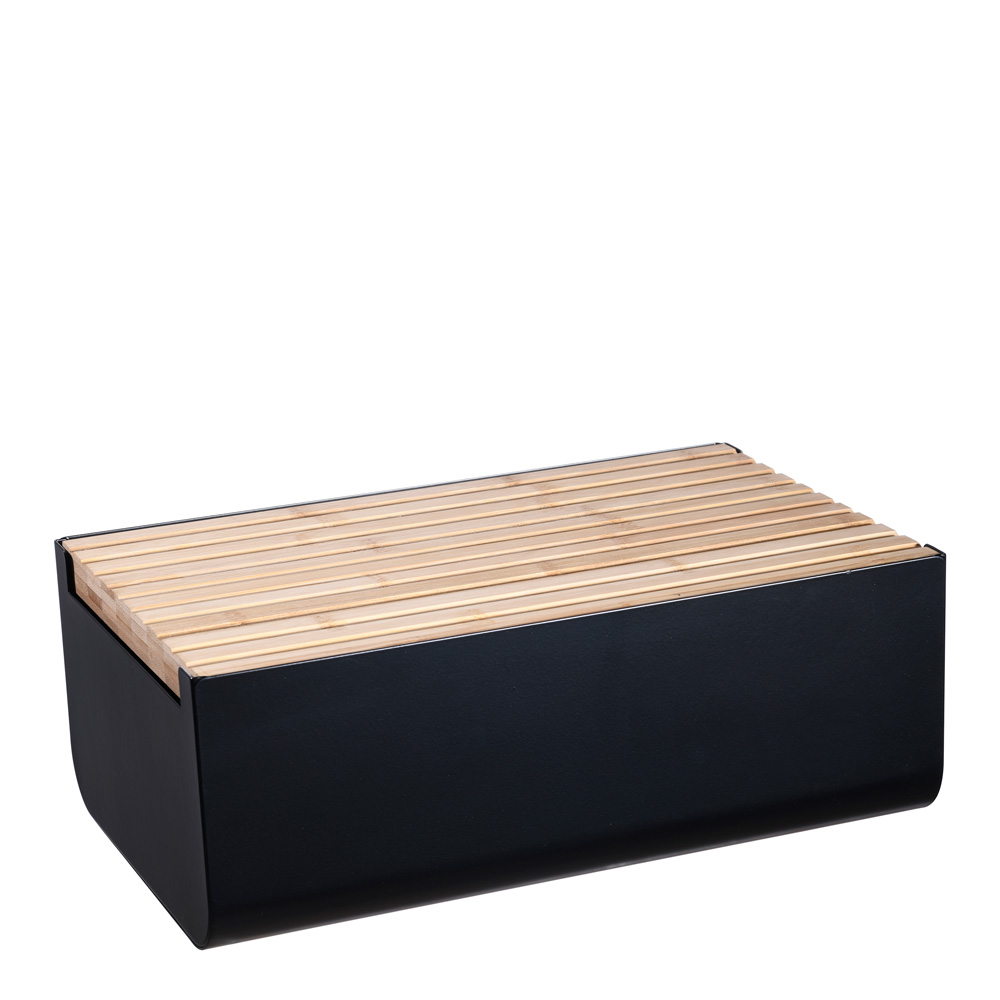 Modern House – Lundi Brödbox 35x22x13 cm Svart/Bambu