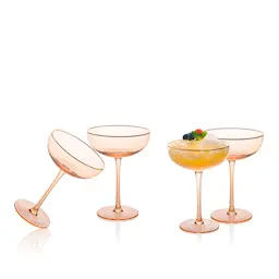 Modern House Champagneglass med gullkant 23 cl 4-pk Soft Pink  hover