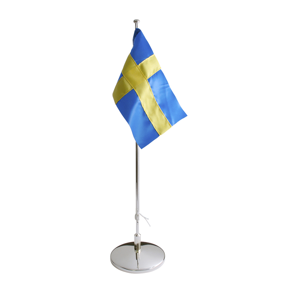 Dacapo Silver Flaggstång med Svensk Flagga Nysilver 42 cm