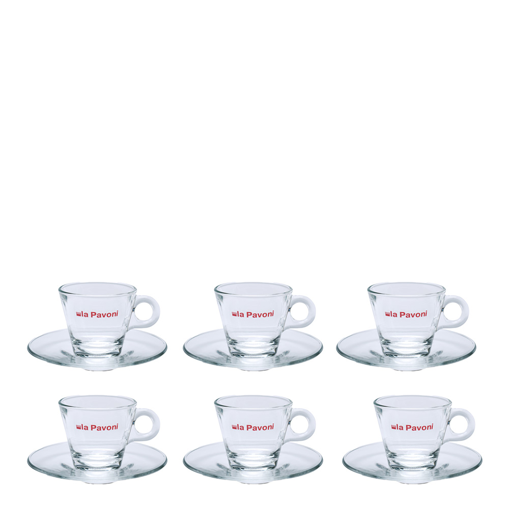 La Pavoni – Espressokoppar 7,5 cl 6-pack Klar