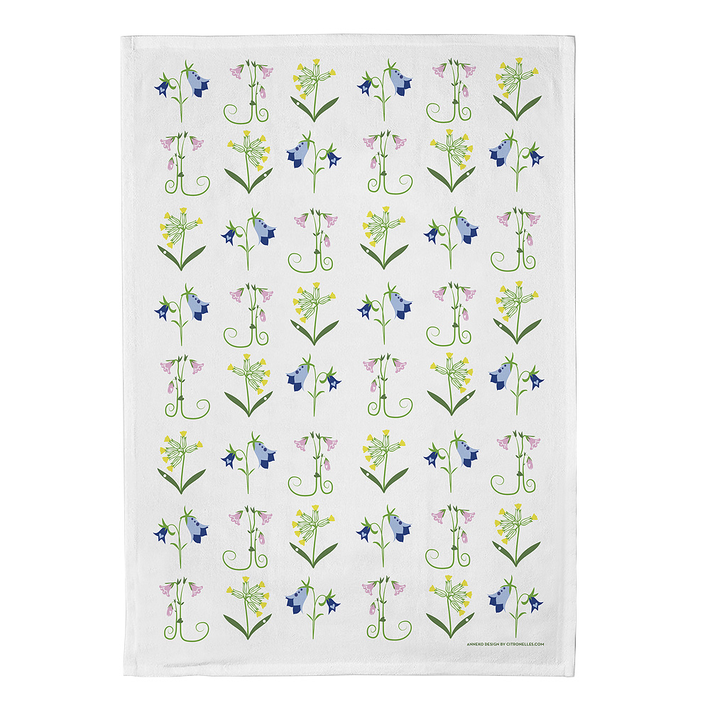 Citronelles – Flowers of Sweden Handduk 50×70 cm