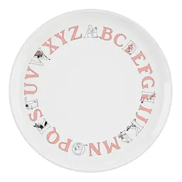 Rig-Tig Muumi ABC Lautanen 20 cm Valkoinen/Vaaleanpunainen