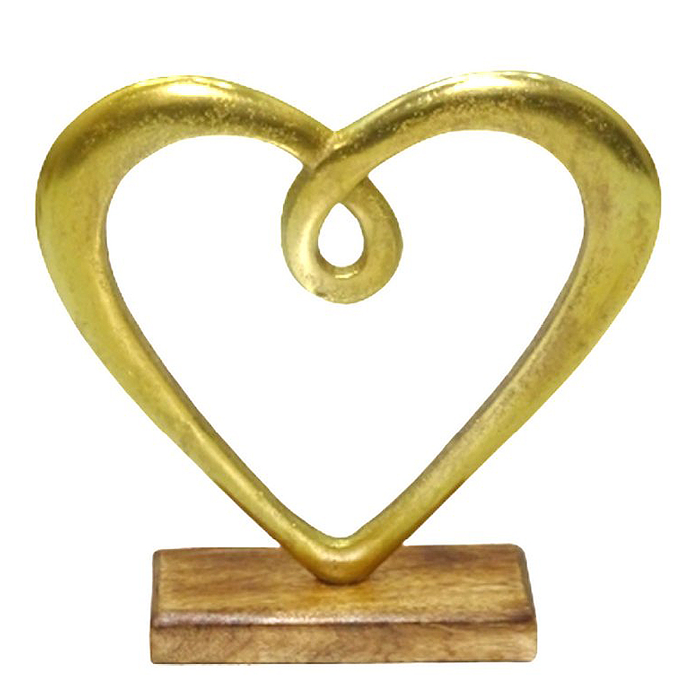 Läs mer om Dorre - Hedy Skulptur Hjärta 23 cm Guld