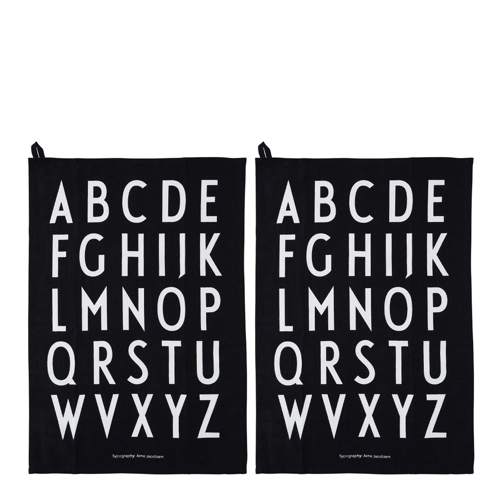 Design Letters Kökshandduk 60×40 cm 2-pack Svart
