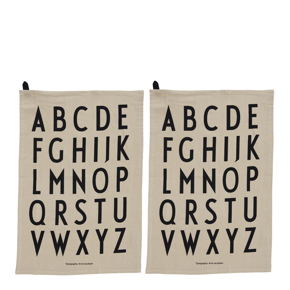 Design Letters – Kökshandduk 60×40 cm 2-pack Beige