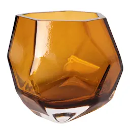 Magnor Iglo Lysholder/Vase 9 cm Warm Cognac 