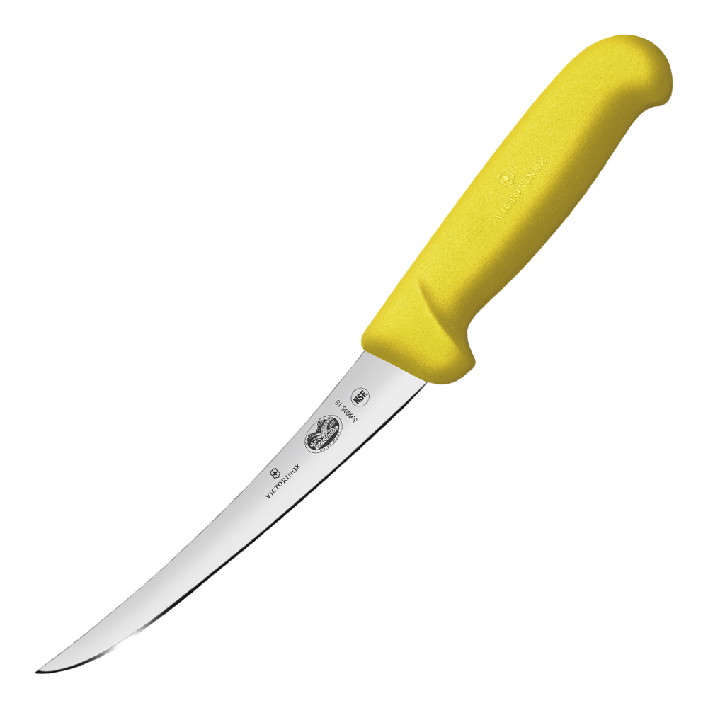 Victorinox - Fibrox utbeiningskniv smalt knivblad 15 cm gul