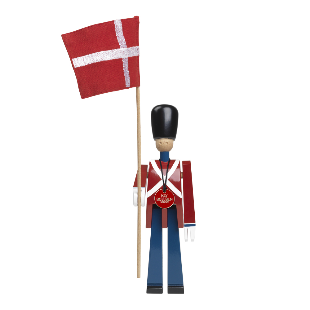 Läs mer om Kay Bojesen - Figurines Fanbärare Jubileum Liten 29,5 cm Röd/Blå/Vit