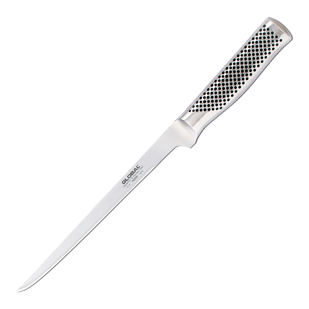 Global - Classic fileterings kniv G-41 21 cm stiv