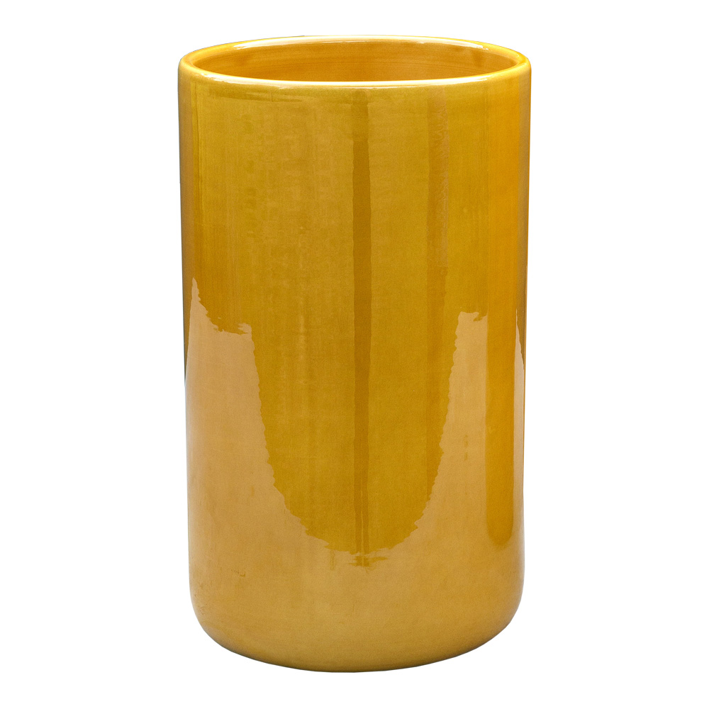 Läs mer om Bergs Potter - Oak Vas 35 cm Gul amber