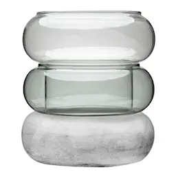 Muurla Bagel Lykt/Vase 16,5x18,5 cm  Grå 