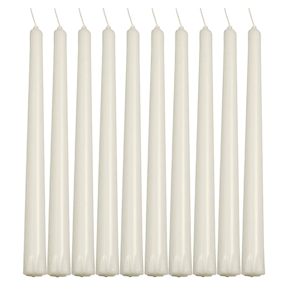 Antikklys 26 cm 10-pk Hvit