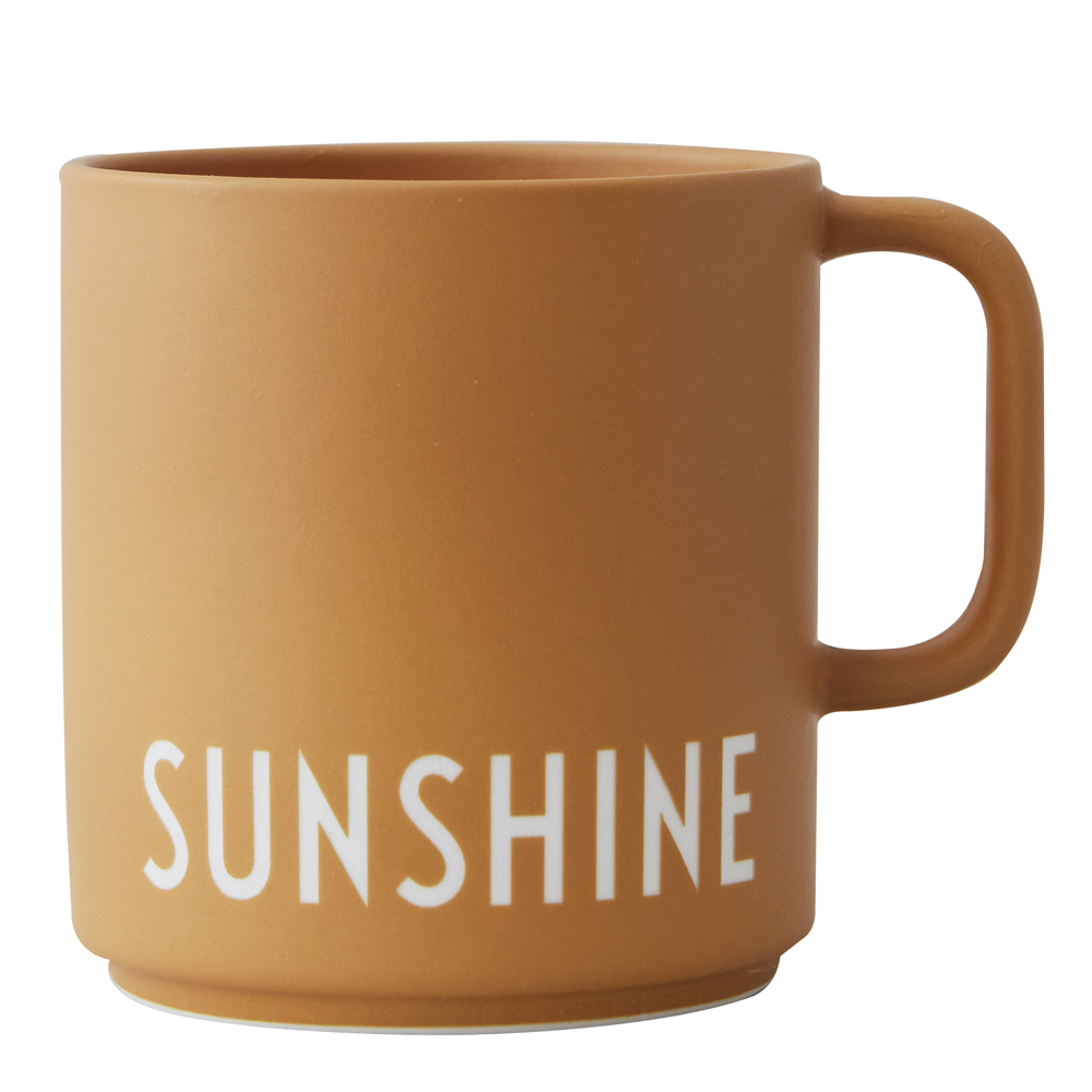Läs mer om Design Letters - Favourite Cup med öra Sunshine Mustard
