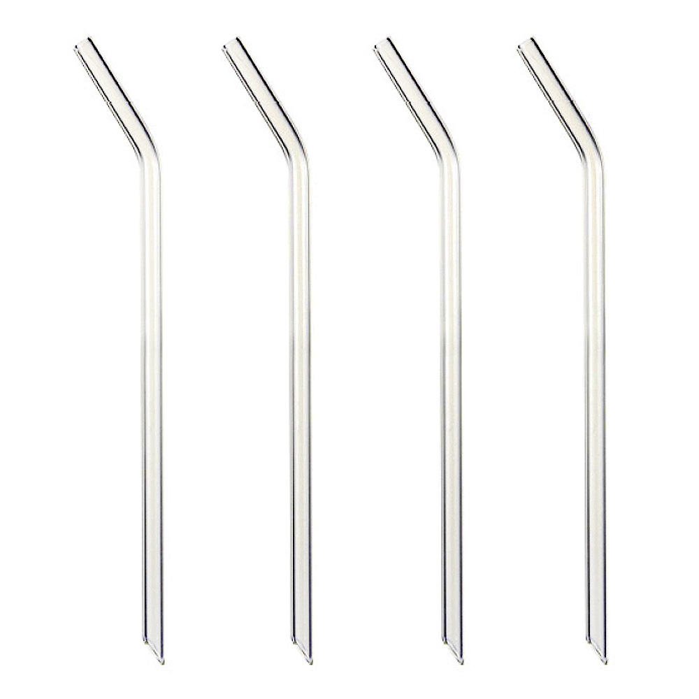 Dora Sugrör böjd Glas 4-pack