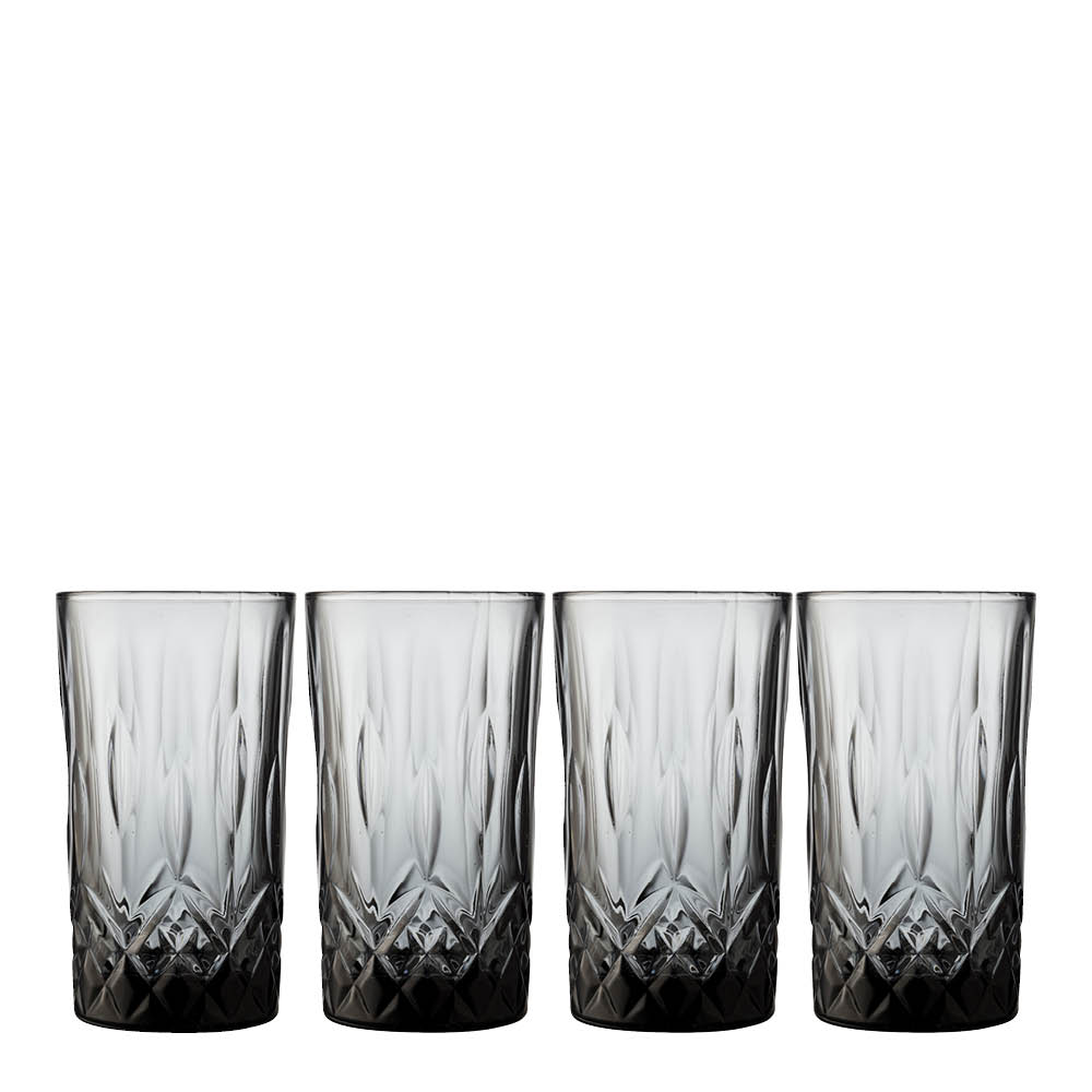 Lyngby Glas - Sorrento Highball 38 cl 4-pack Smoke