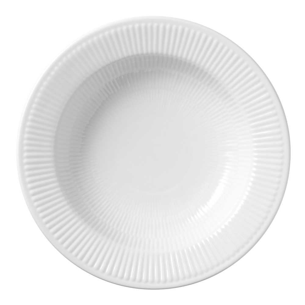 Royal Copenhagen White Fluted Pastalautanen 30 cm