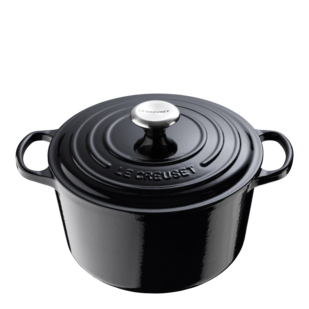 Läs mer om Le Creuset - Signature Gjutjärnsgryta rund 24 cm 5 L Svart