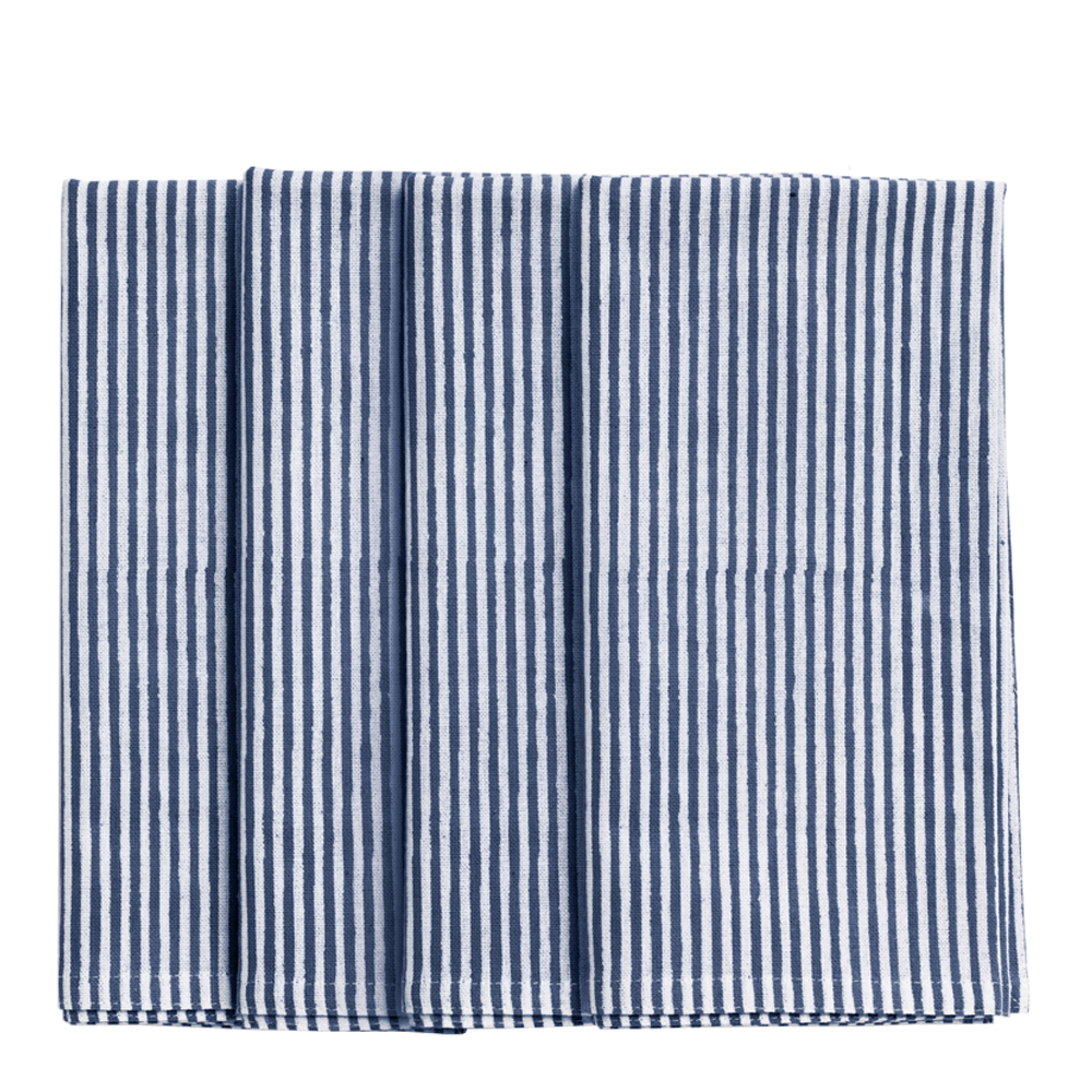 Chamois – Stripe Randig Servett 4-pack 50×50 cm Marin