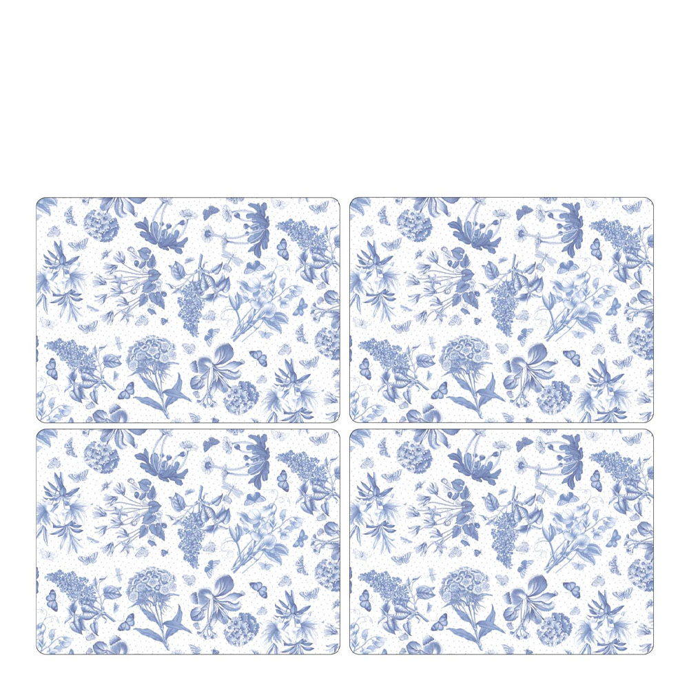 Pimpernel Botanic Blue Tablett 30×40 cm 4-pack