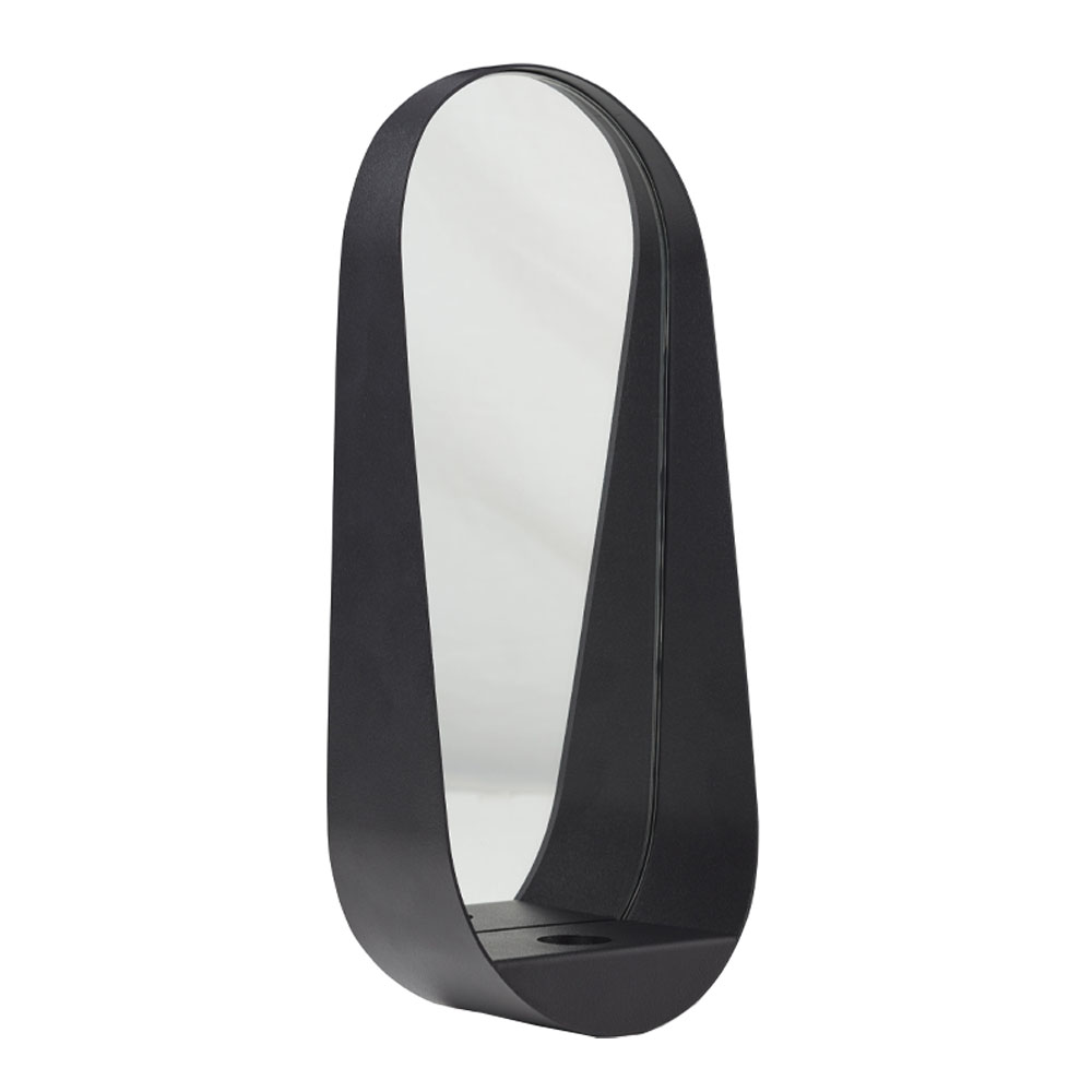 Gejst Glim Ljusstake Spegel Oval 65 cm Svart