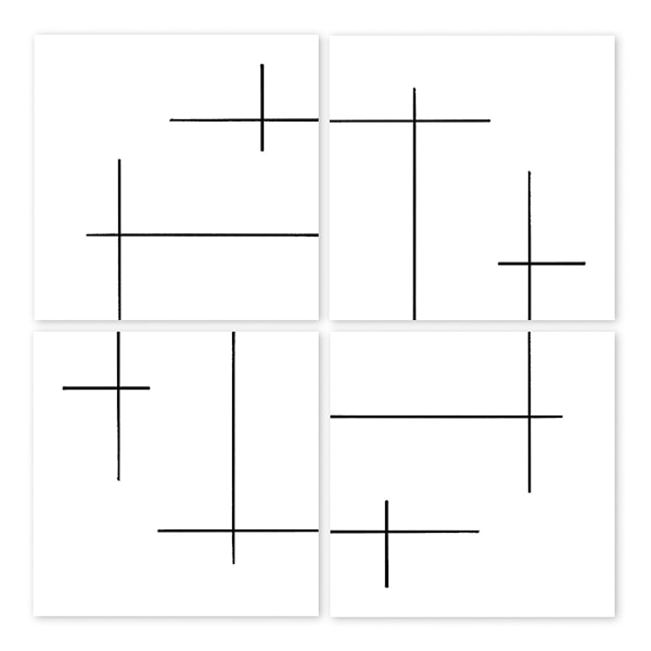 Kakeldekor Streck 15x15 Cm 4 Pack Transparent Cervera