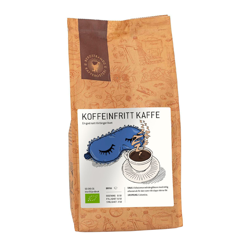 Läs mer om Bergstrands Kafferosteri - Koffeinfritt Bryggmalet Kaffe EKO 250 g