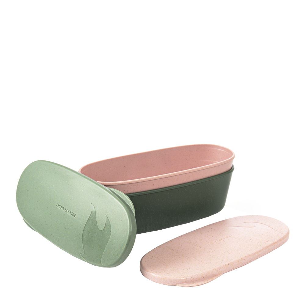 Light My Fire Snap Box Oval 2-pack Sandy Green/Dusty Pink