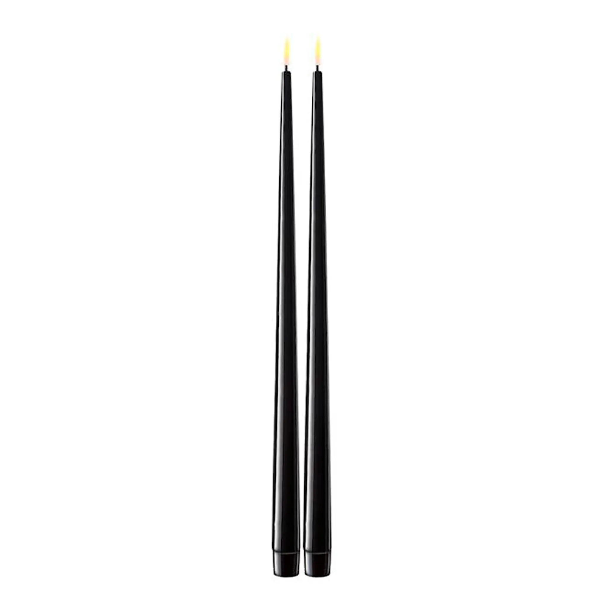DeluxeHomeart Real Flame Kynttilä LED 2,2x38cm 2 kpl Musta