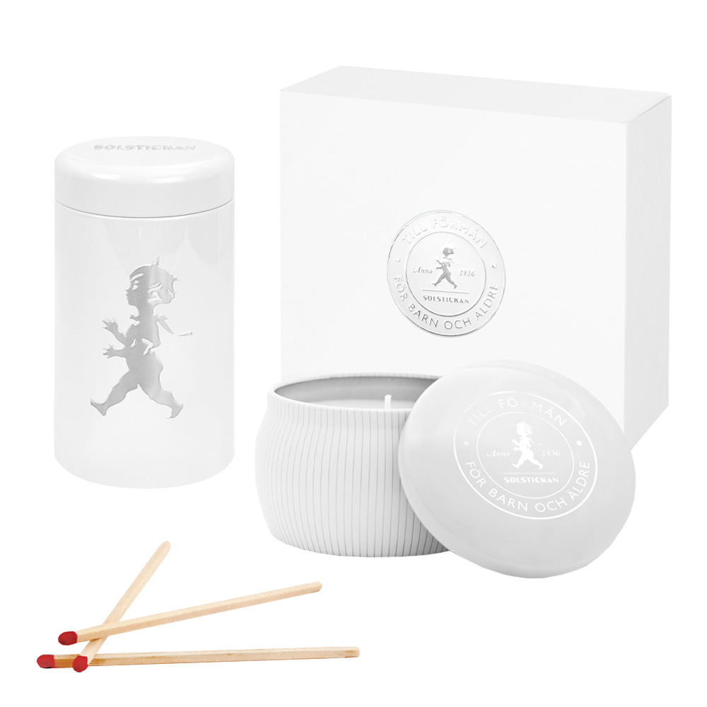 Solstickan - Presentförpackning Doftljus+Tändsticksrör Eukalyptus